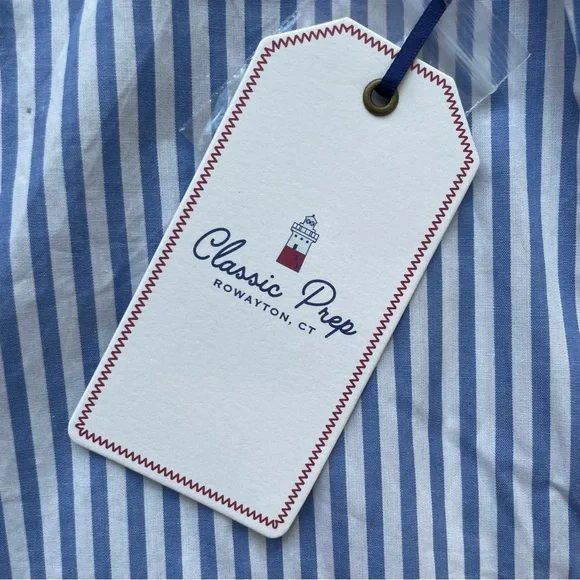 Adorable Classic Prep Ruffle Front Button Down Top "Ginny" Size 12 New with Tags - Picture 4 of 7